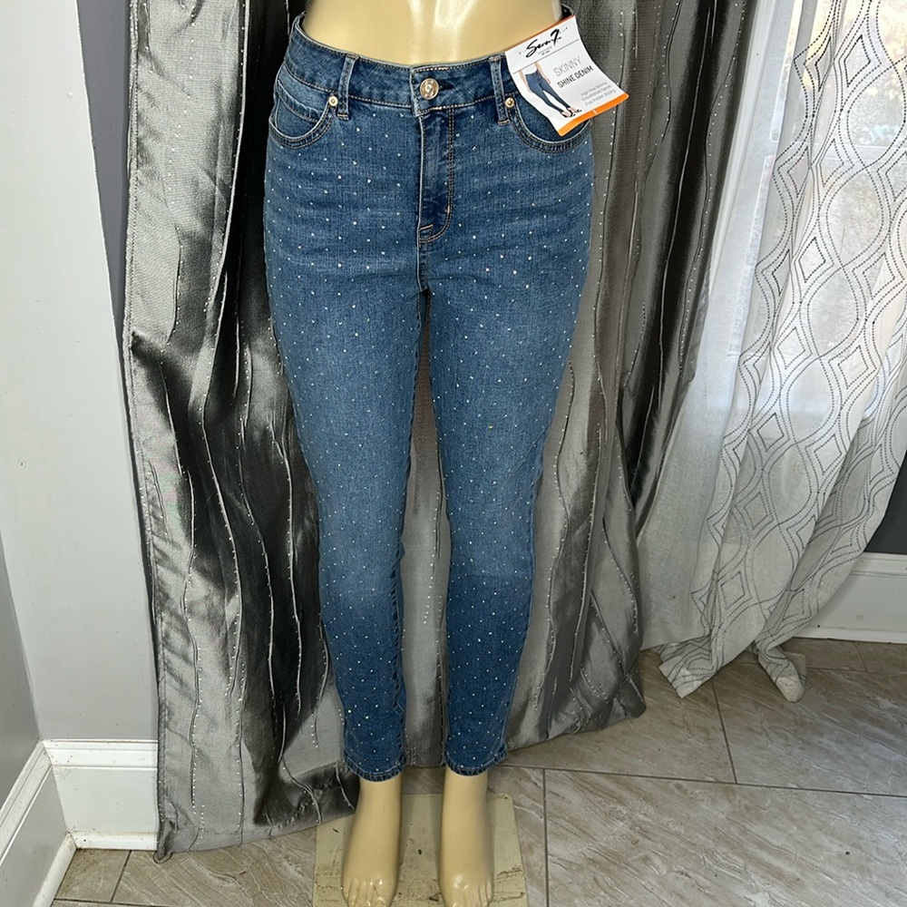 Seven7 NWT women skinny jean shine denim size 8